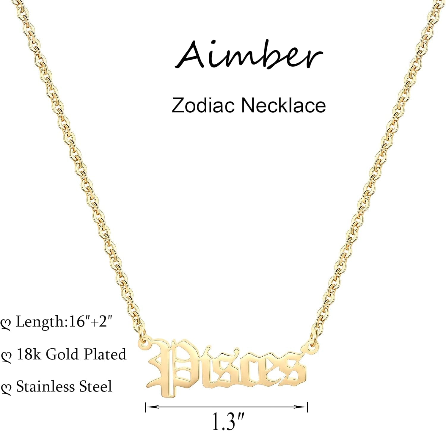 12 Zodiac Horoscope Necklace – Gold Plated Astrology Pendant - Bella Fils jewelry