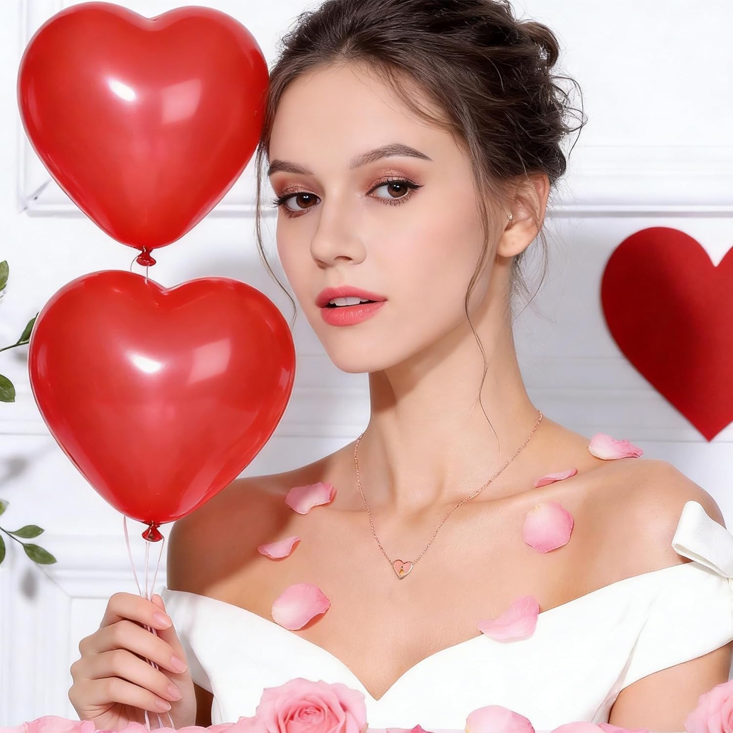 14K Rose Gold Heart Letter Necklace – Initial Pendant for Women - Bella Fils jewelry