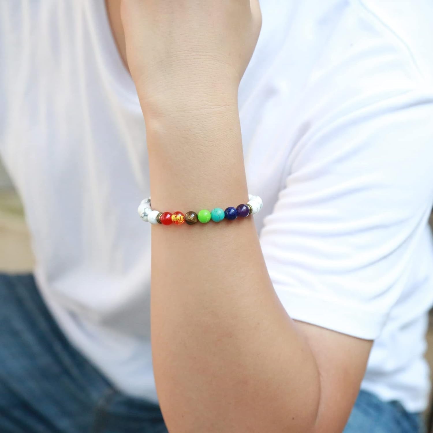 2PCS Lava Rock Bracelet Set – Yoga Chakra Diffuser Jewelry - Bella Fils jewelry