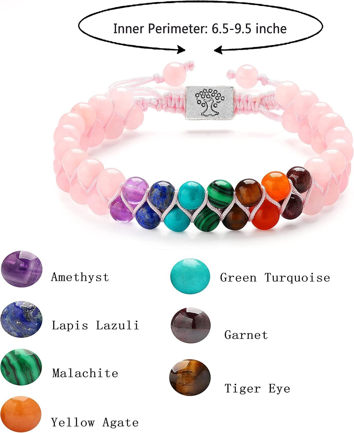 7 Chakra Bracelet for Women & Men – Healing Crystal Beads - Bella Fils jewelry