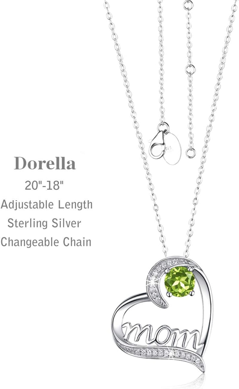 925 Sterling Silver Birthstone Heart Necklace for Women - Bella Fils jewelry