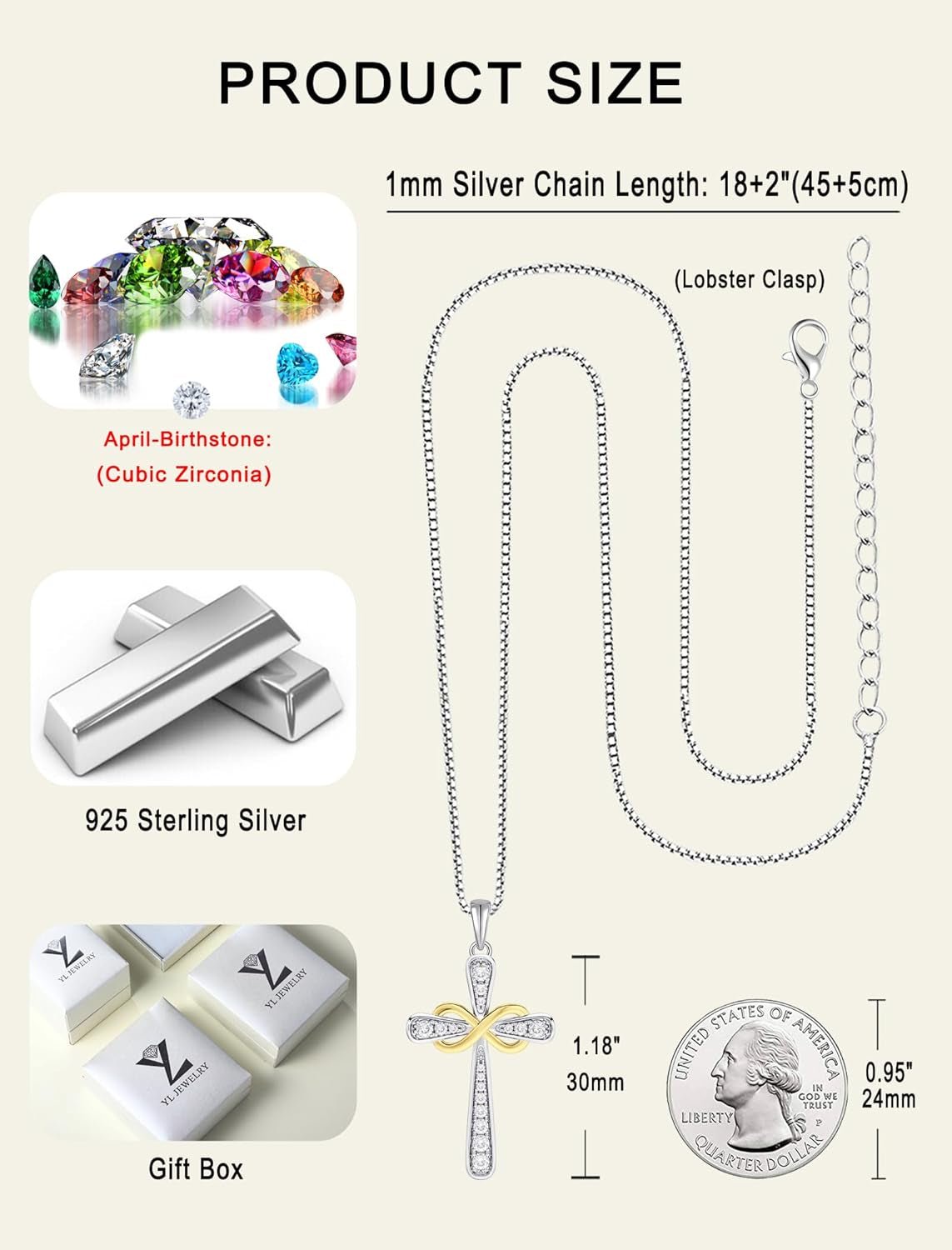 925 Sterling Silver Cross Necklace for Women – Halo CZ Pendant - Bella Fils jewelry