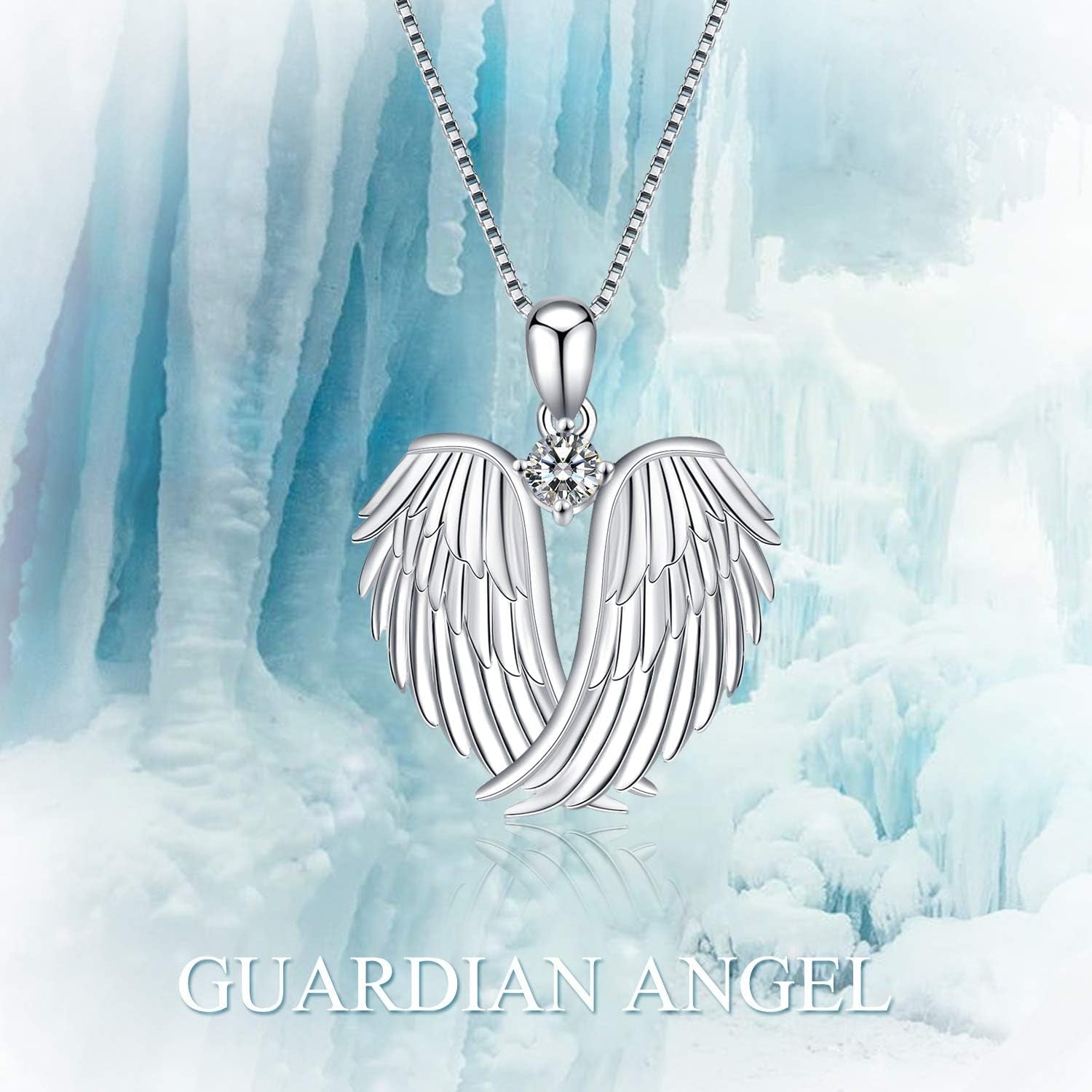 Angel Wings Pendant Necklace – 925 Silver Birthstone Jewelry Gift - Bella Fils jewelry