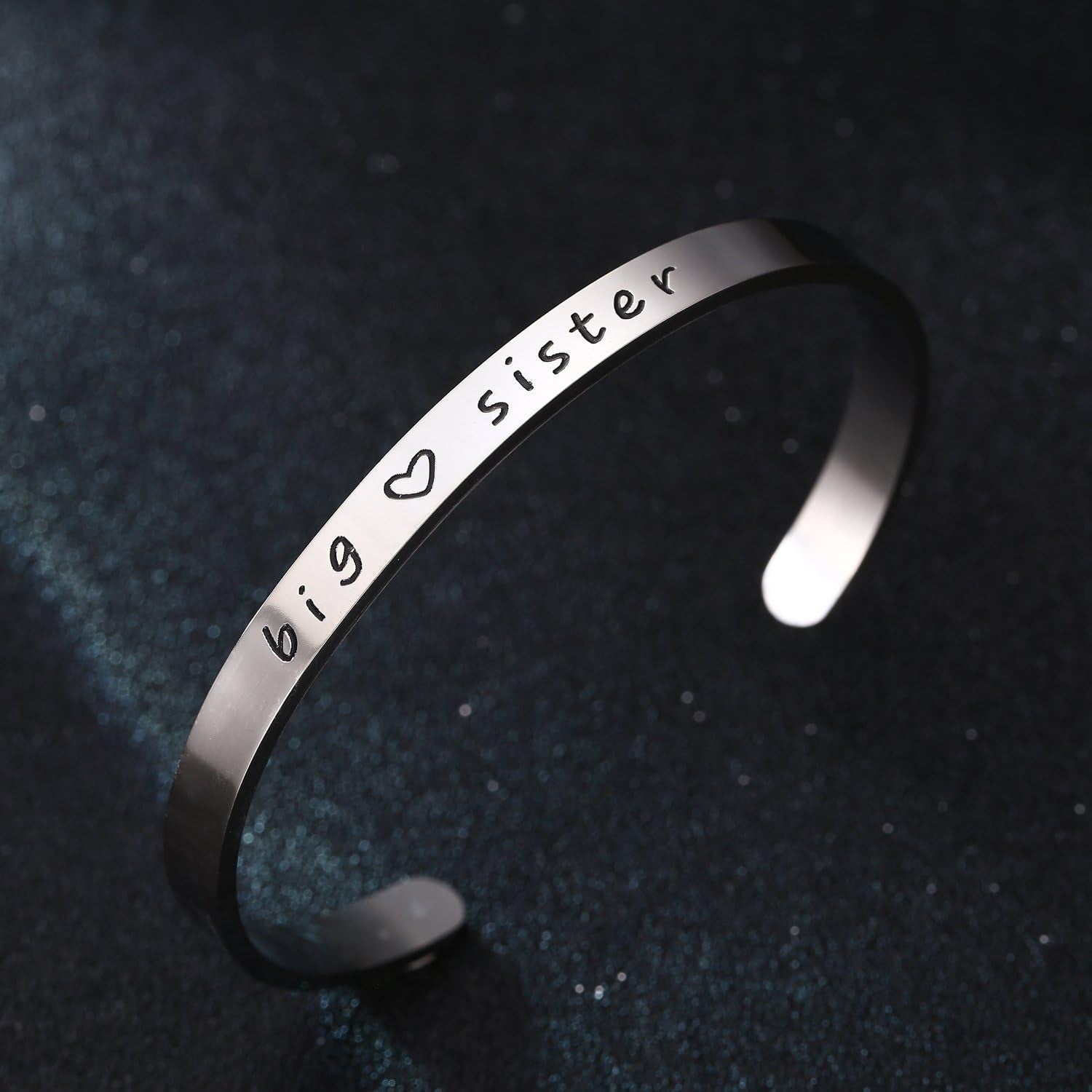 Big Sis Middle Sis Little Sis Sister Cuff Bangle Bracelet Family Friend Gift for Women - Bella Fils jewelry