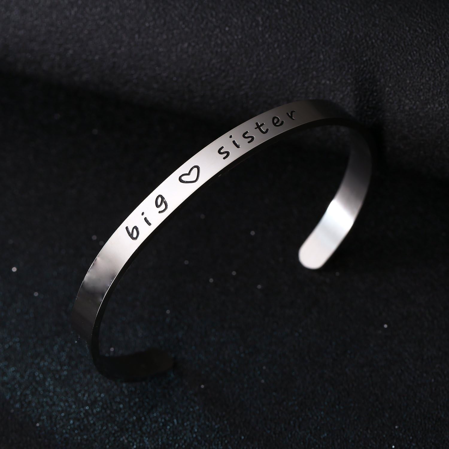 Big Sis Middle Sis Little Sis Sister Cuff Bangle Bracelet Family Friend Gift for Women - Bella Fils jewelry