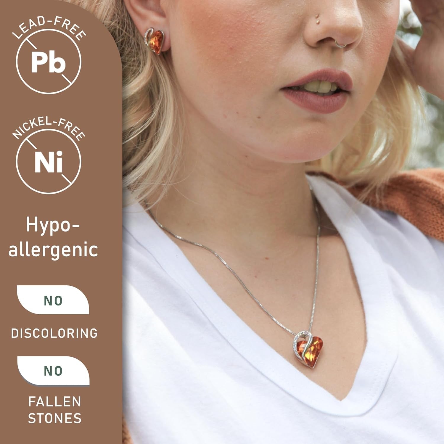 Birthstone Heart Necklace for Women – Infinity Love Jewelry - Bella Fils jewelry