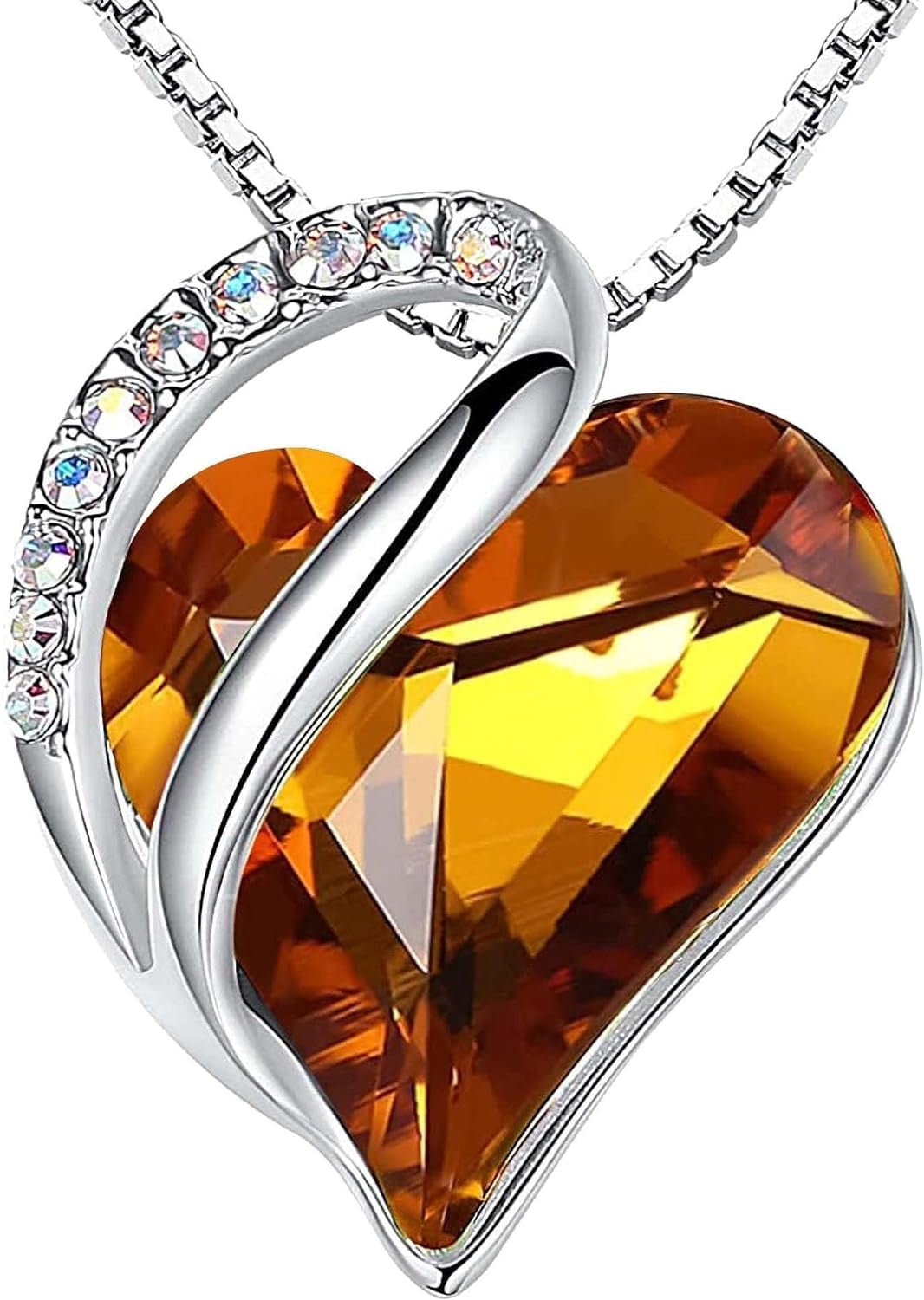 Birthstone Heart Necklace for Women – Infinity Love Jewelry - Bella Fils jewelry