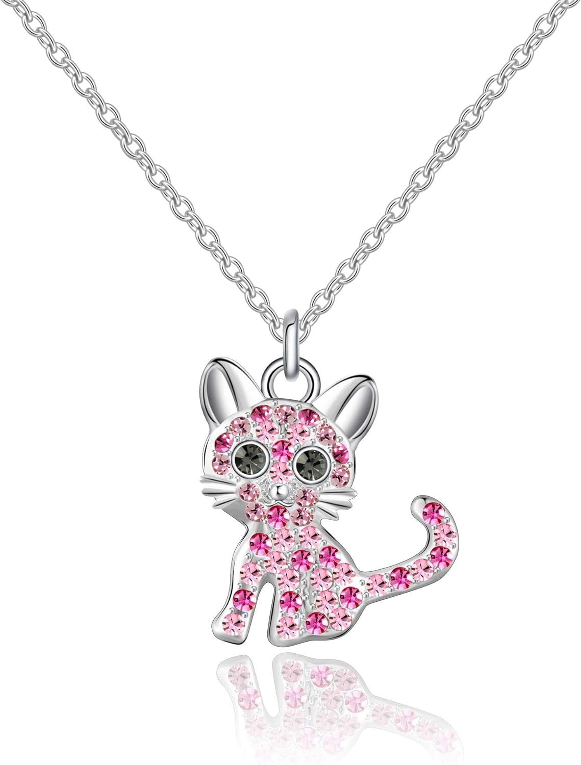 Cat Birthstone Pendant Necklace for Women - Bella Fils jewelry