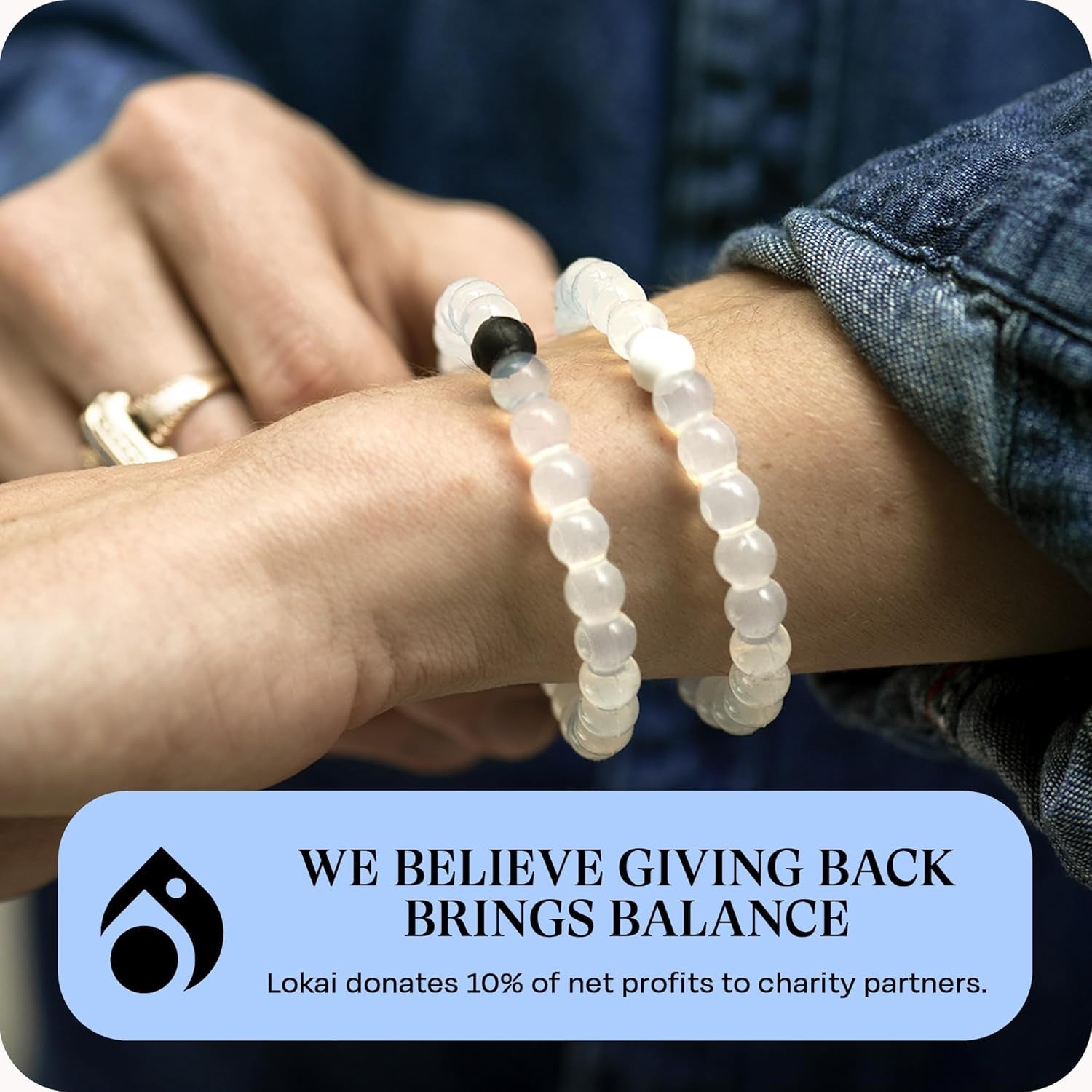 Classic Beaded Stretch Bracelet – Black, White & Marble Stress Relief Jewelry - Bella Fils jewelry
