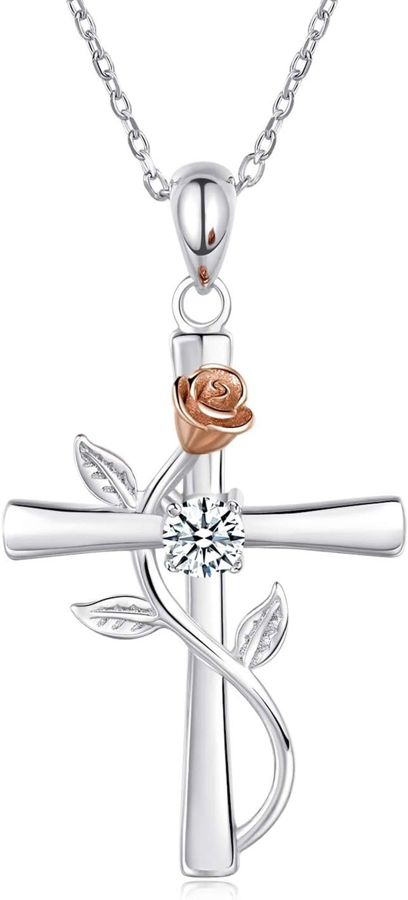 Cross Necklace for Women – 5A Cubic Zirconia Birthstone Jewelry - Bella Fils jewelry