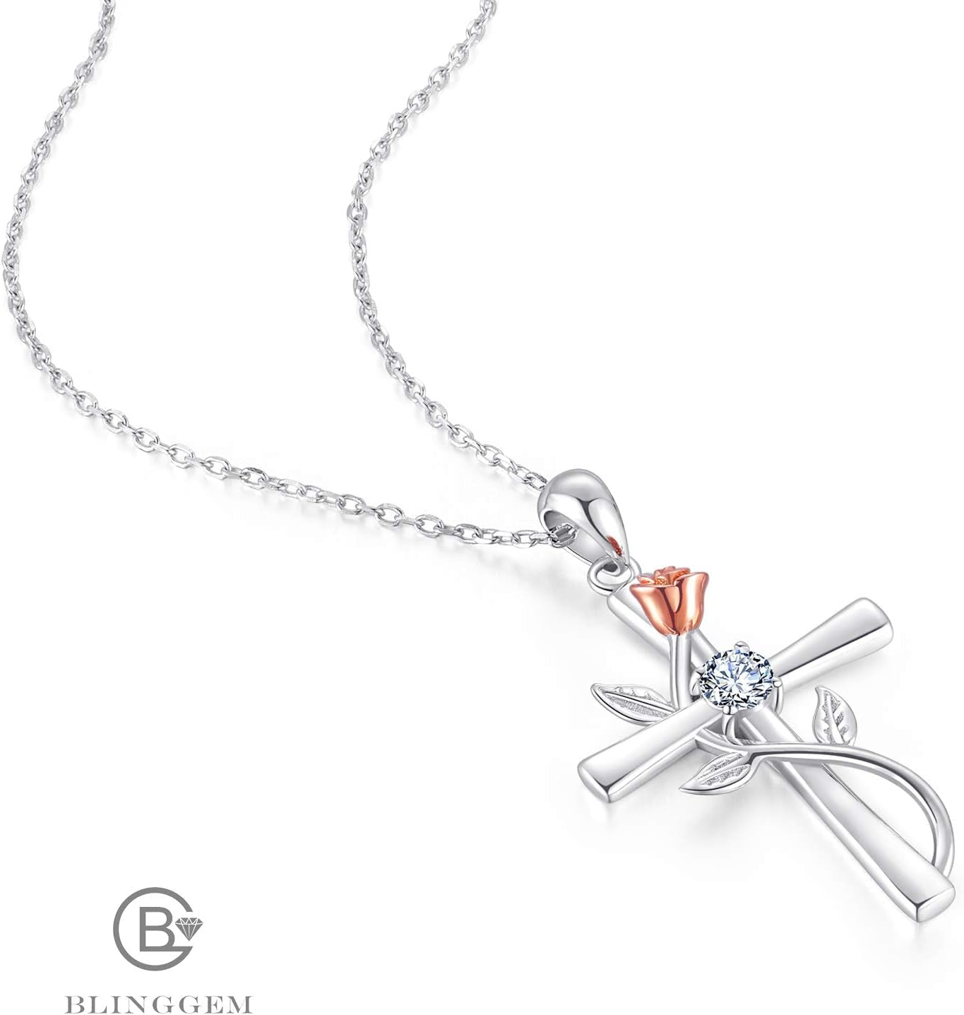 Cross Necklace for Women – 5A Cubic Zirconia Birthstone Jewelry - Bella Fils jewelry