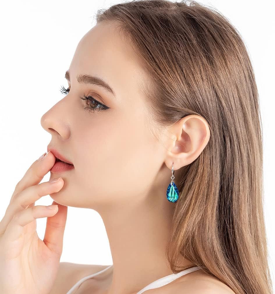 Crystal Teardrop Dangle Earrings - Bella Fils jewelry