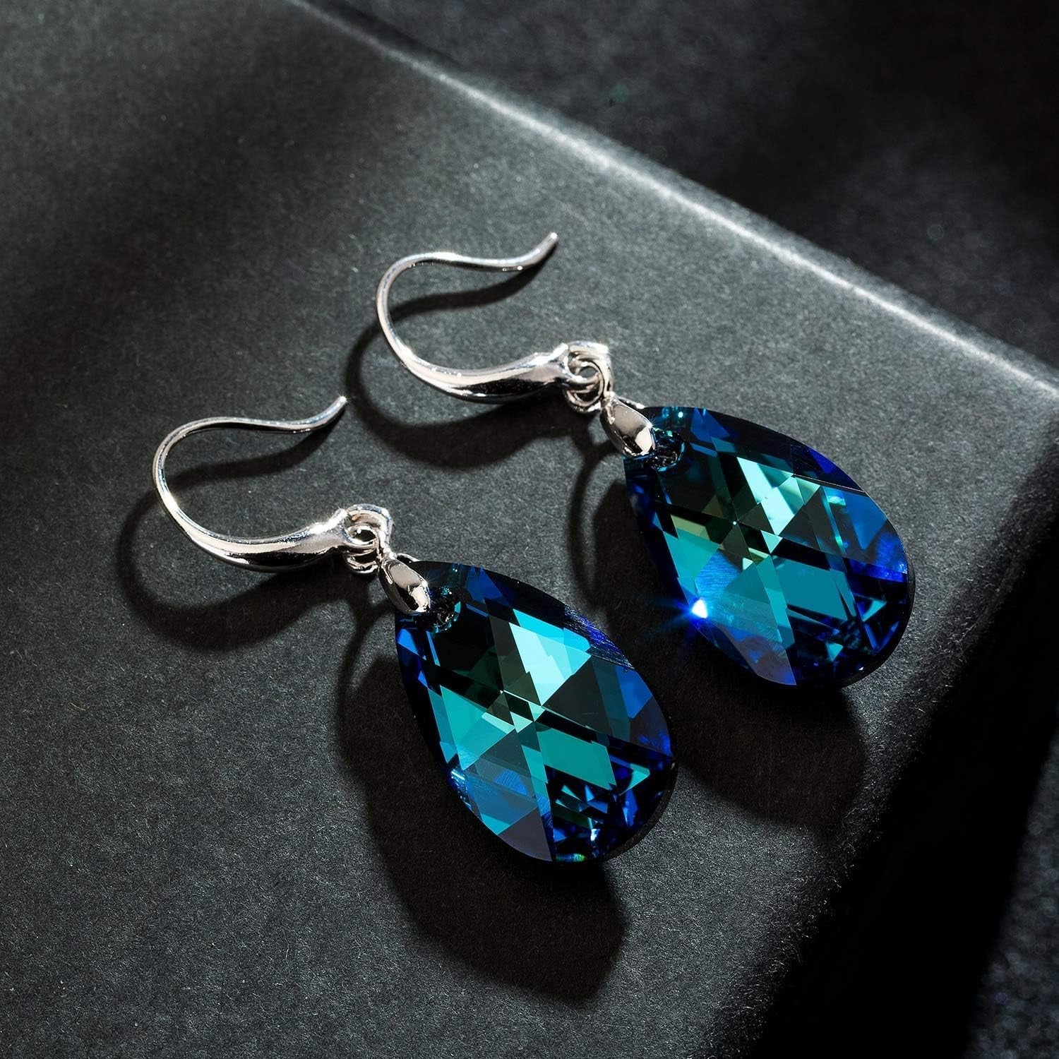 Crystal Teardrop Dangle Earrings - Bella Fils jewelry