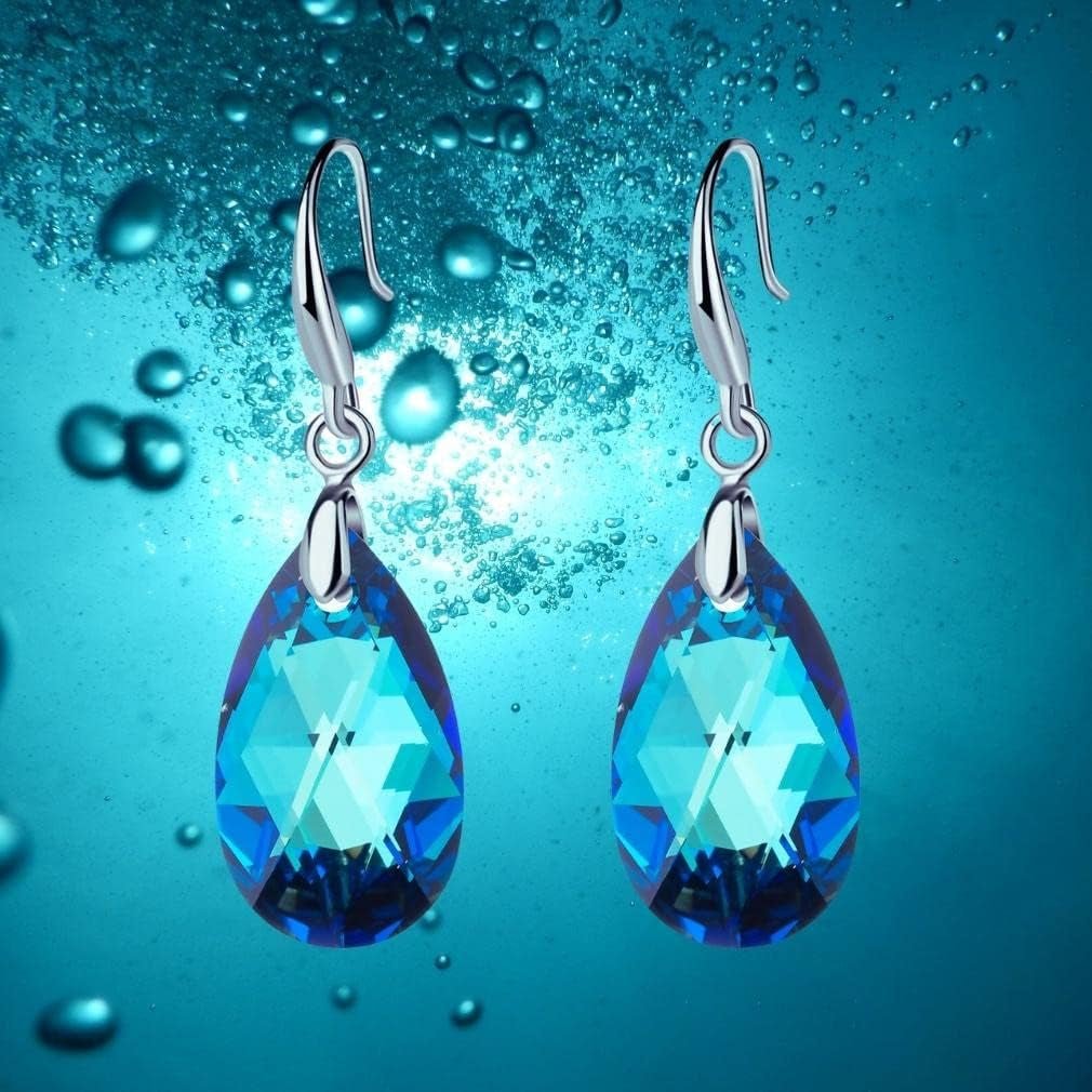 Crystal Teardrop Dangle Earrings - Bella Fils jewelry