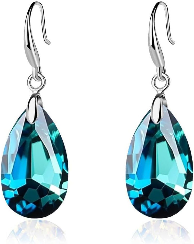Crystal Teardrop Dangle Earrings - Bella Fils jewelry