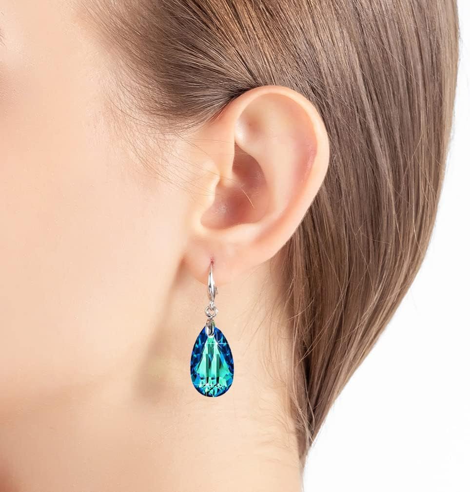 Crystal Teardrop Dangle Earrings - Bella Fils jewelry
