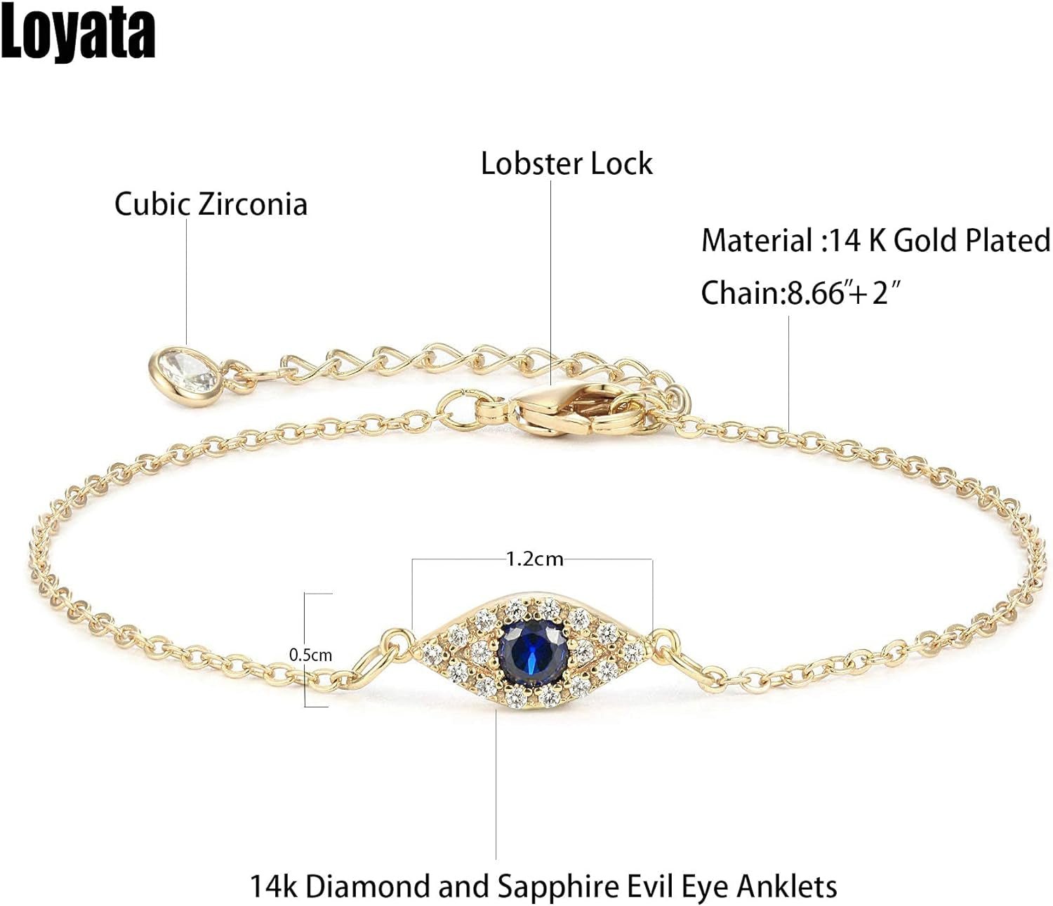 Dainty Gold Anklet for Women – Cubic Zirconia Cross & Charm Foot Jewelry - Bella Fils jewelry