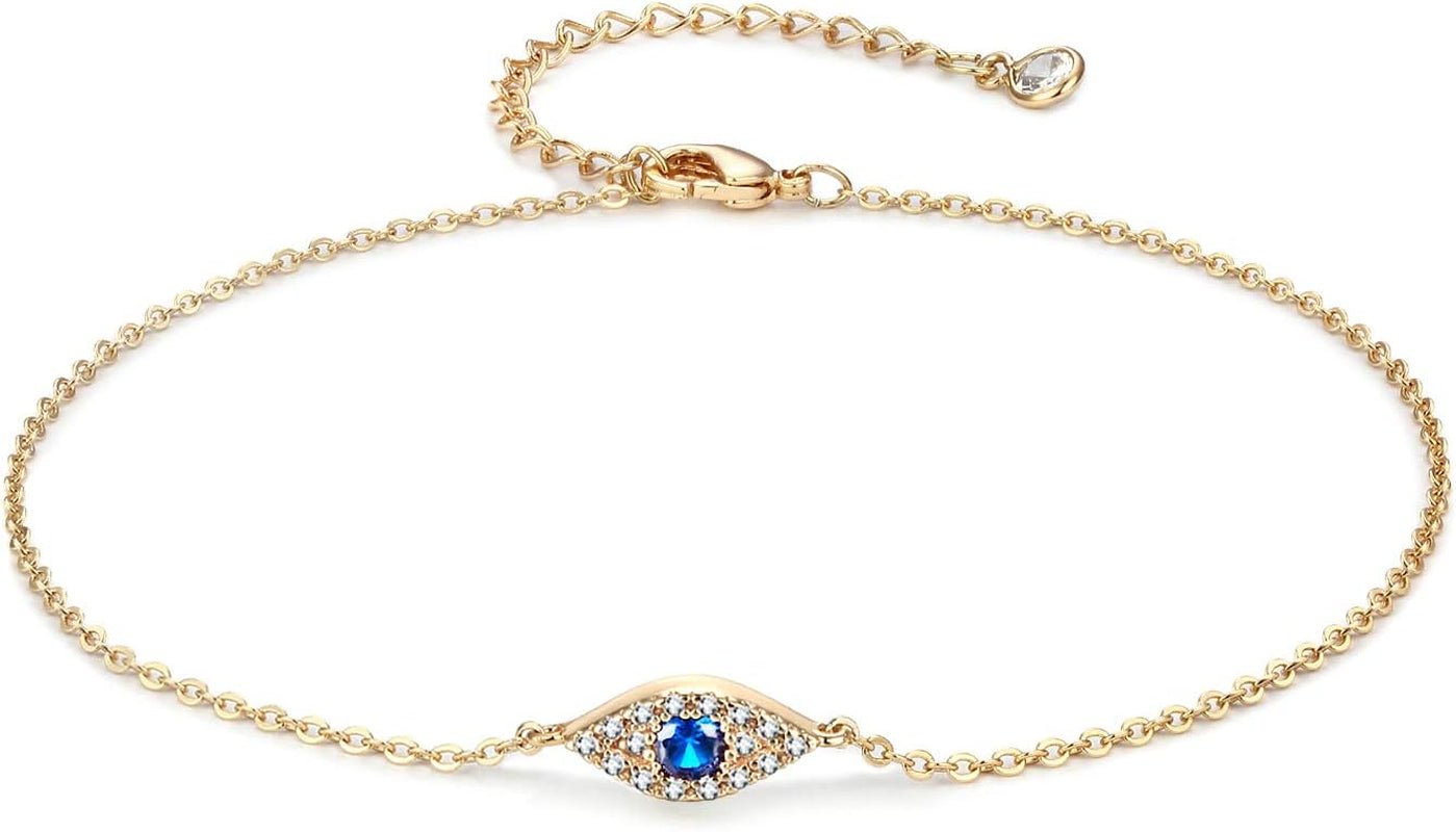 Dainty Gold Anklet for Women – Cubic Zirconia Cross & Charm Foot Jewelry - Bella Fils jewelry