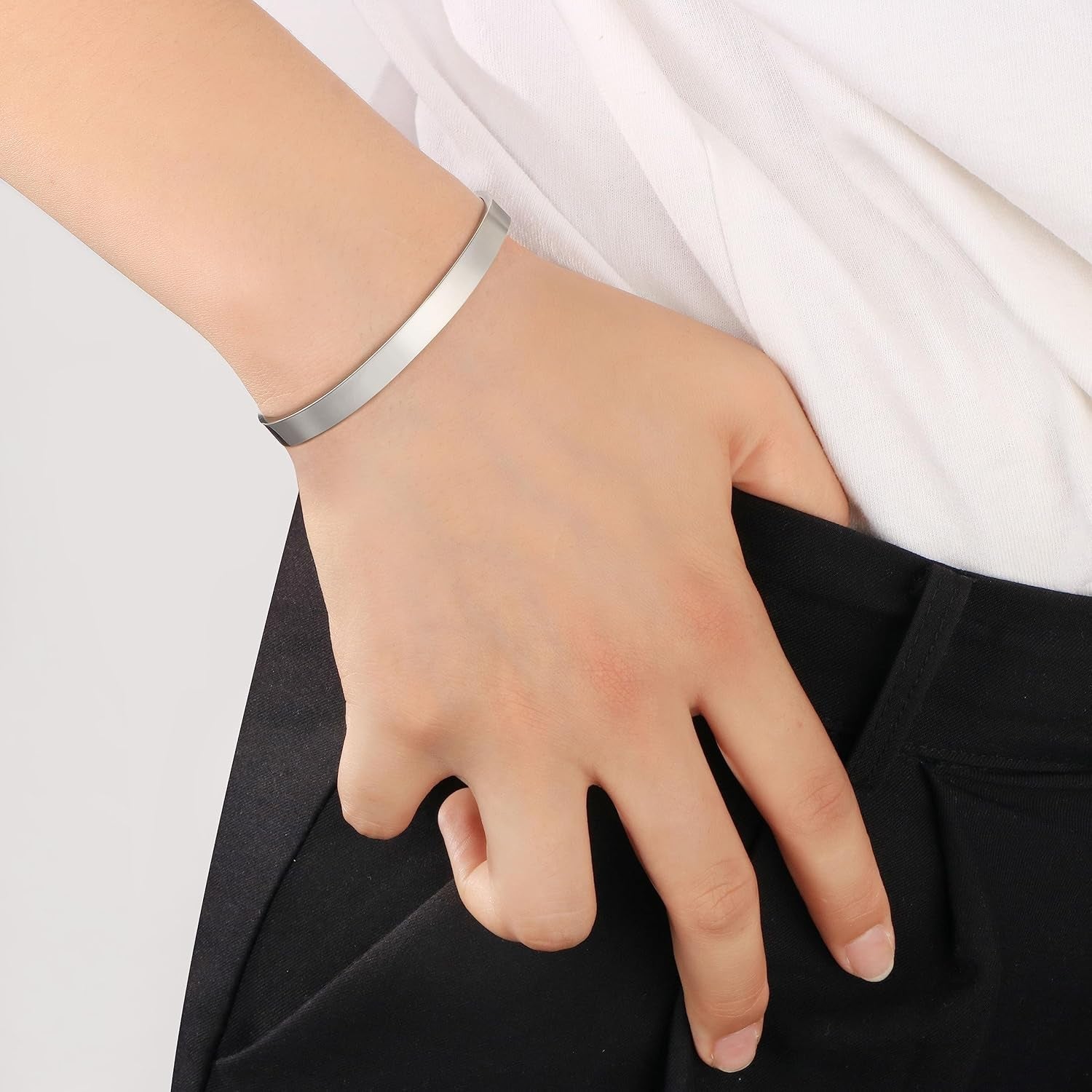 Engraved Quote Bracelet for Women – Inspirational Cuff Jewelry - Bella Fils jewelry