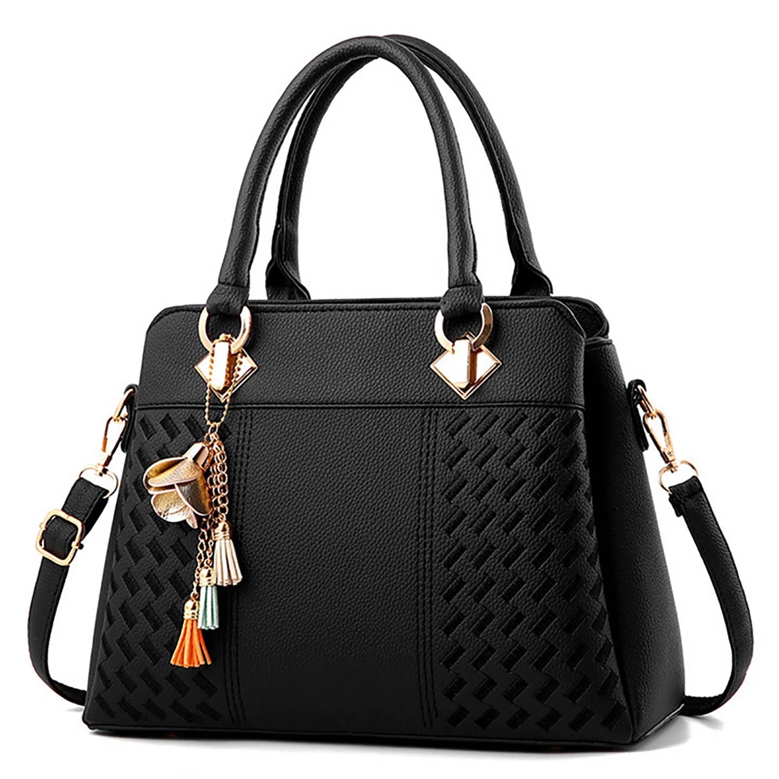 Handbags for Women ,Women Handbags Roomy Fashion Tote Leather Bag Ladies Purse Satchel Shoulder Bags Black Bag - Bella Fils jewelry
