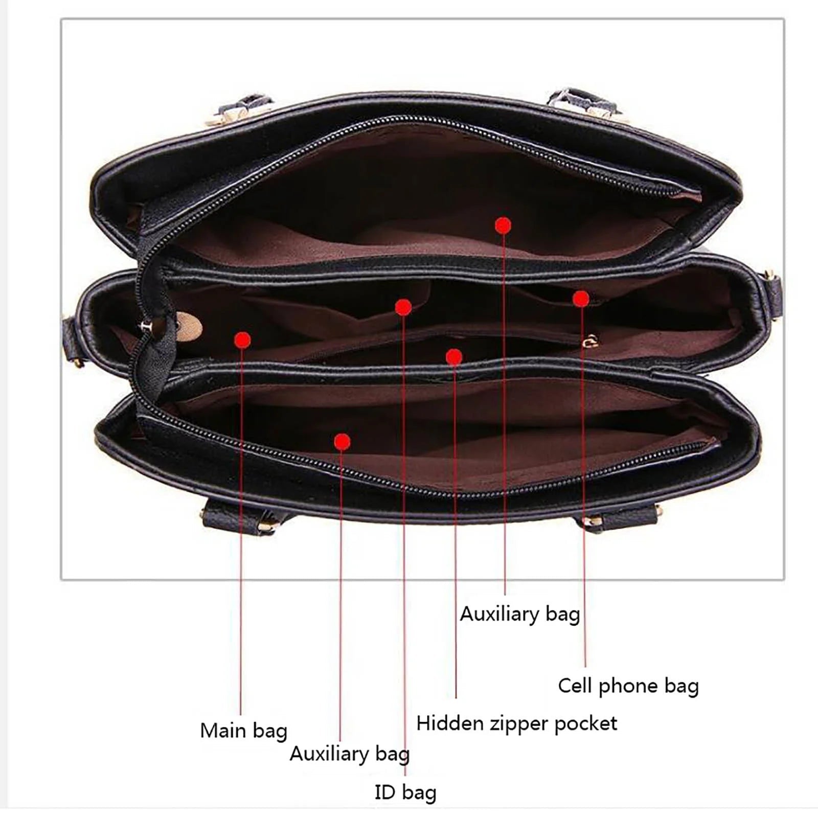 Handbags for Women ,Women Handbags Roomy Fashion Tote Leather Bag Ladies Purse Satchel Shoulder Bags Black Bag - Bella Fils jewelry