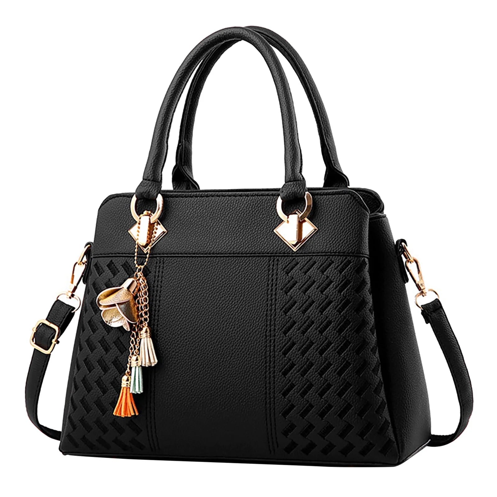 Handbags for Women ,Women Handbags Roomy Fashion Tote Leather Bag Ladies Purse Satchel Shoulder Bags Black Bag - Bella Fils jewelry