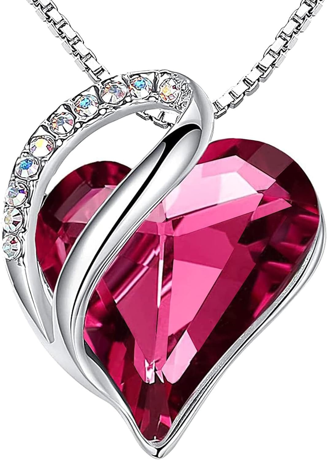 Infinity Love Birthstone Heart Necklace for Women - Bella Fils jewelry