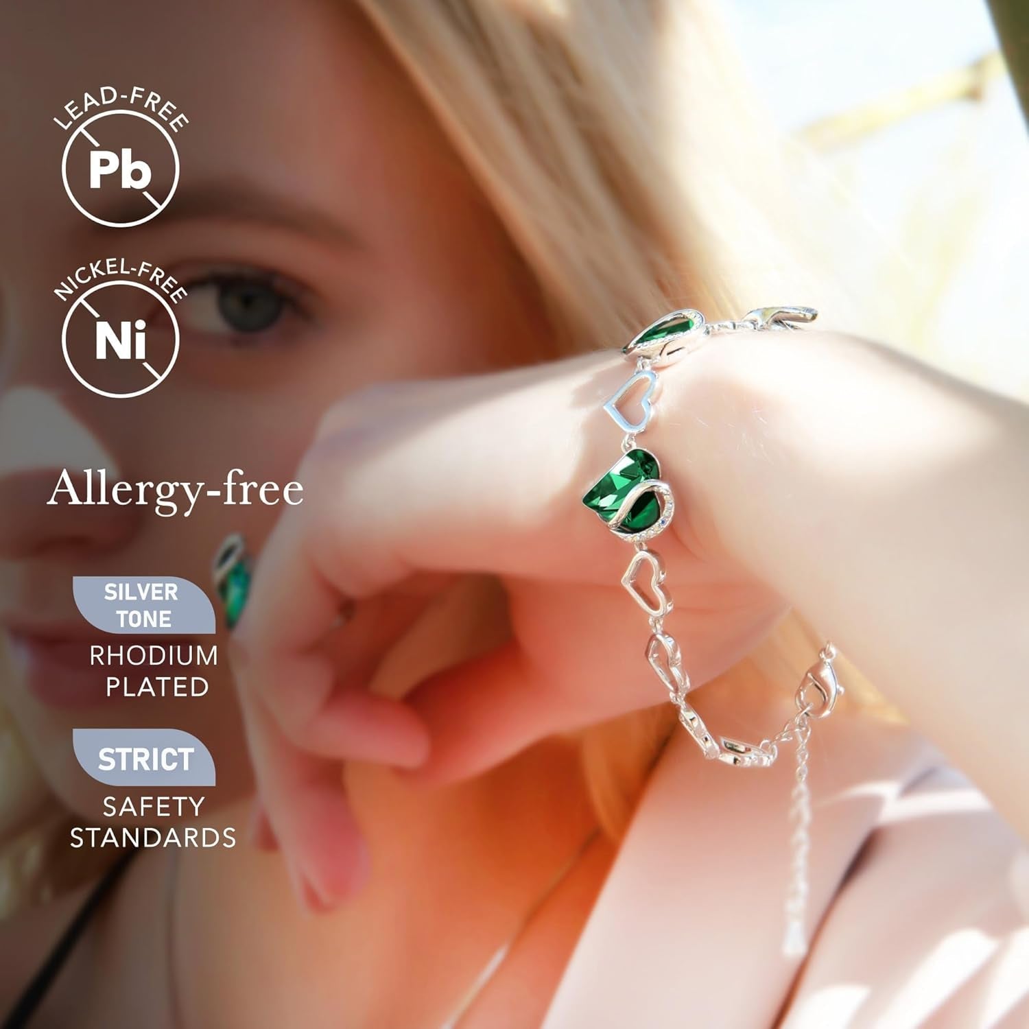 Infinity Love Heart Birthstone Bracelet for Women - Bella Fils jewelry