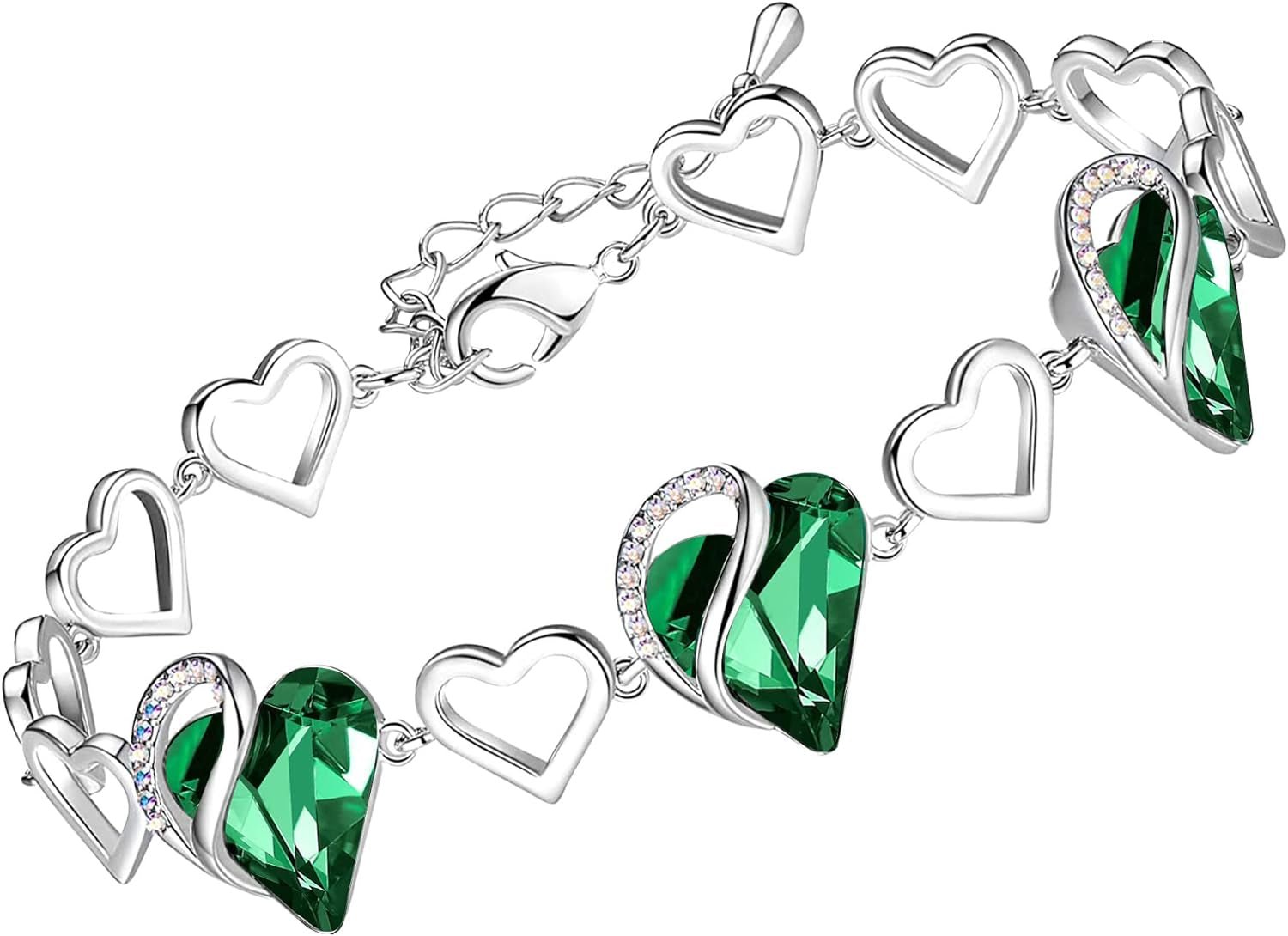 Infinity Love Heart Birthstone Bracelet for Women - Bella Fils jewelry