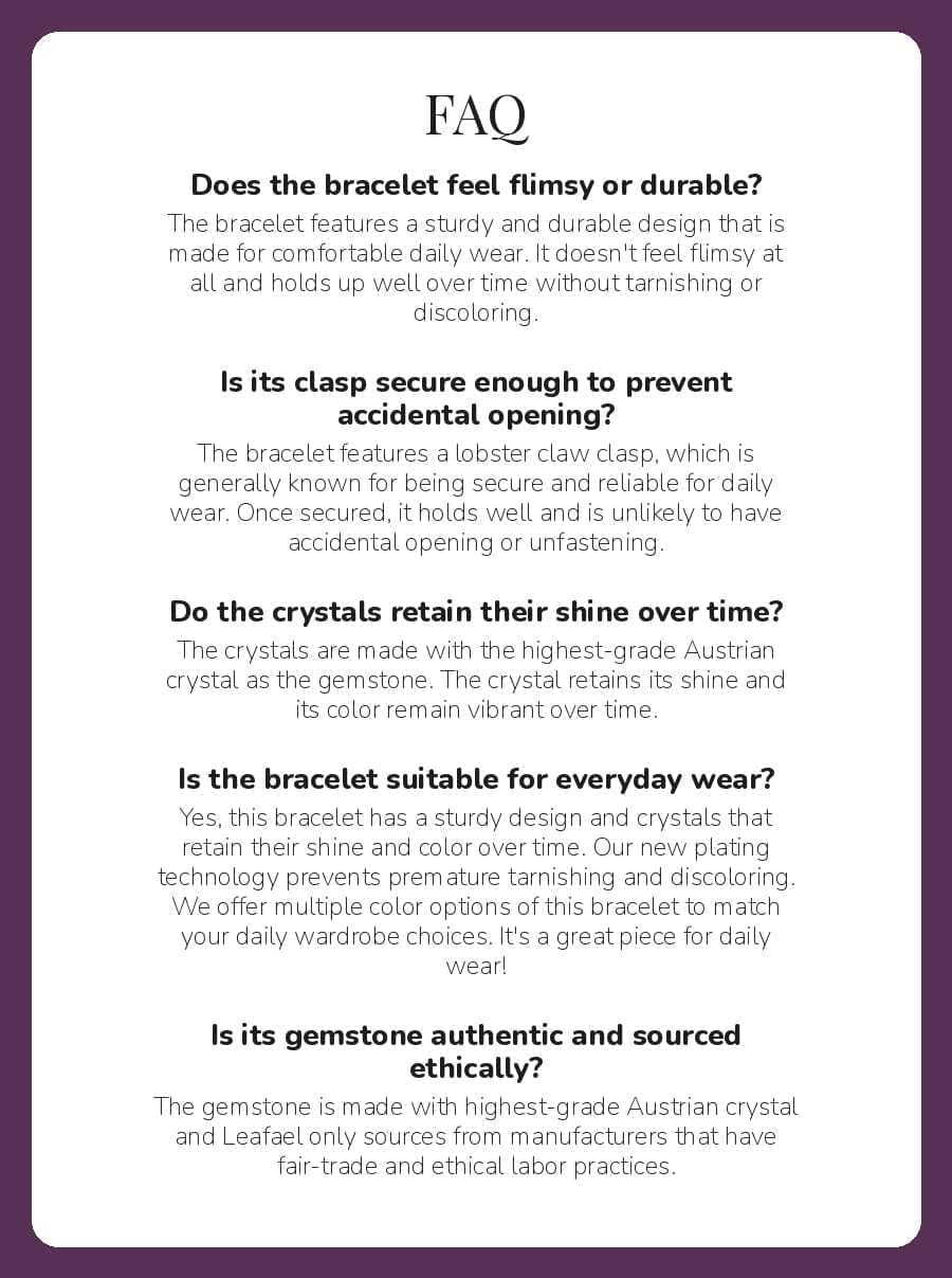 Infinity Love Heart Birthstone Bracelet for Women - Bella Fils jewelry