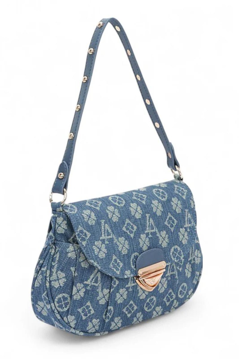 LA Jacquard Denim Fashion Shoulder Bag - Bella Fils jewelry