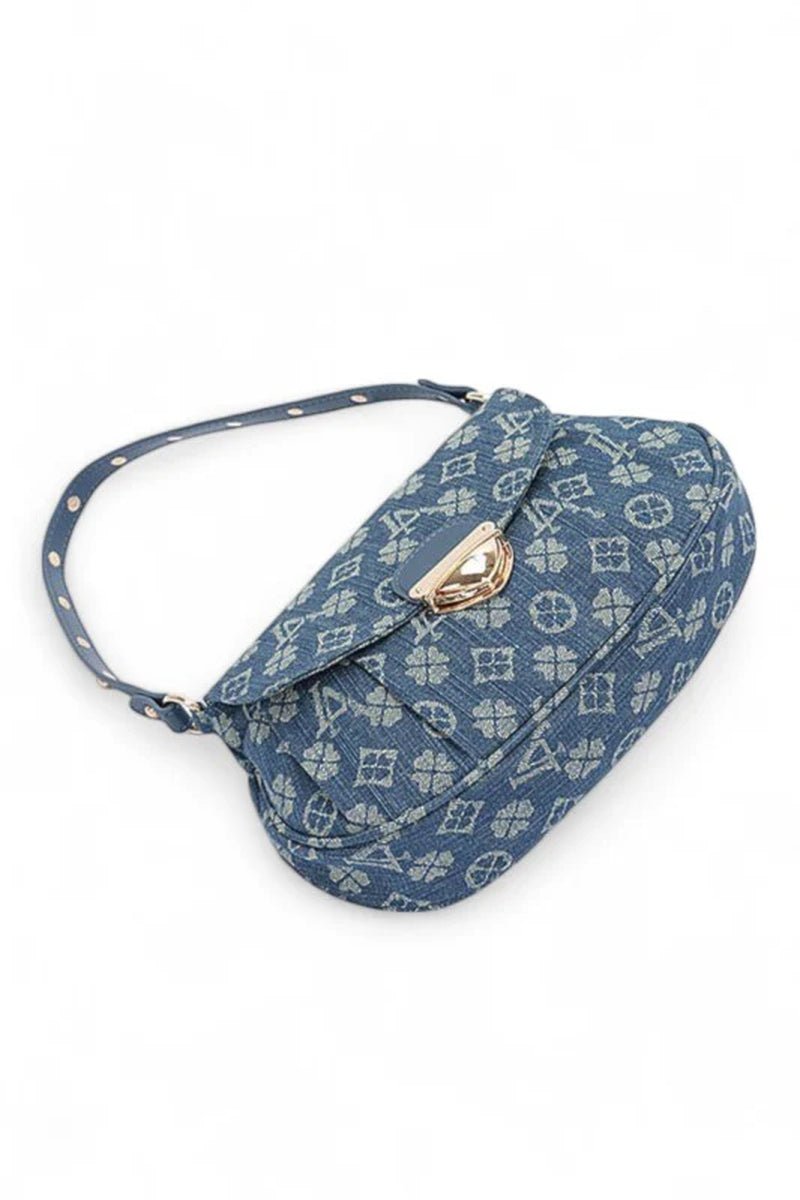 LA Jacquard Denim Fashion Shoulder Bag - Bella Fils jewelry