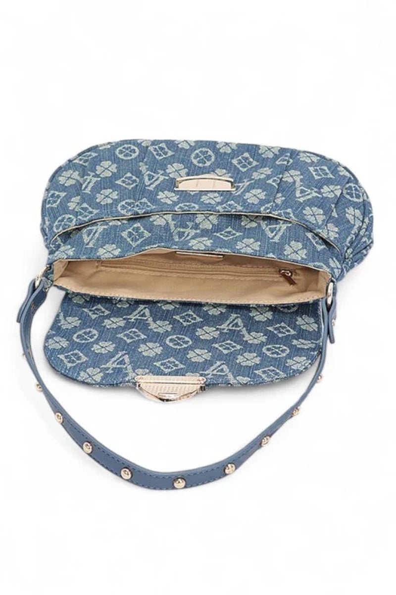 LA Jacquard Denim Fashion Shoulder Bag - Bella Fils jewelry