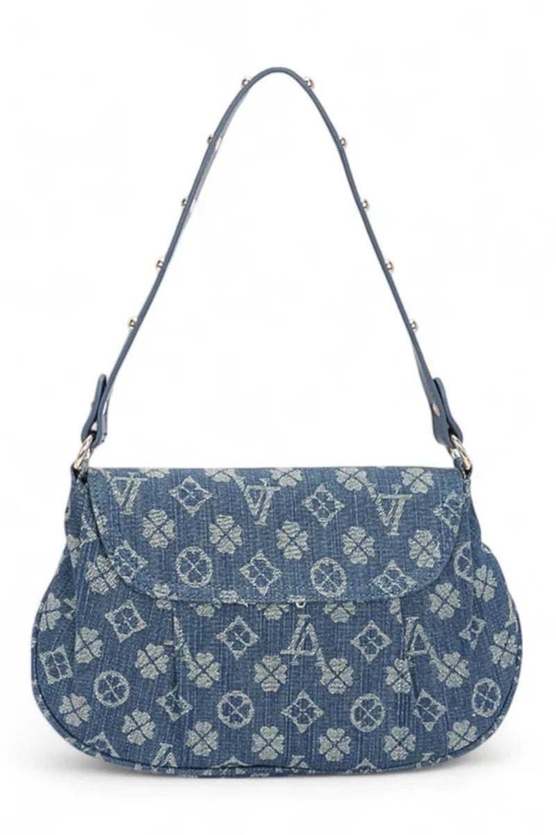 LA Jacquard Denim Fashion Shoulder Bag - Bella Fils jewelry