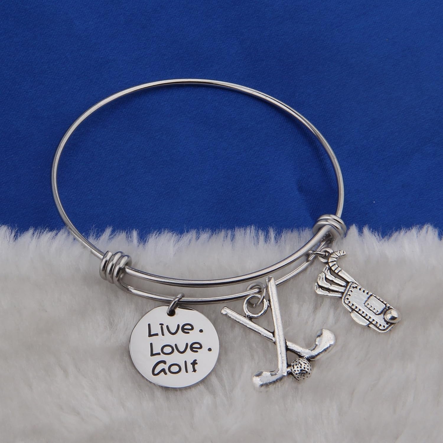 Live Love Golf Bracelet – Expandable Charm Golf Jewelry for Women - Bella Fils jewelry