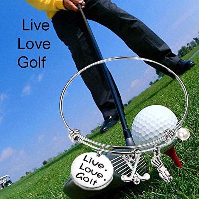 Live Love Golf Bracelet – Expandable Charm Golf Jewelry for Women - Bella Fils jewelry