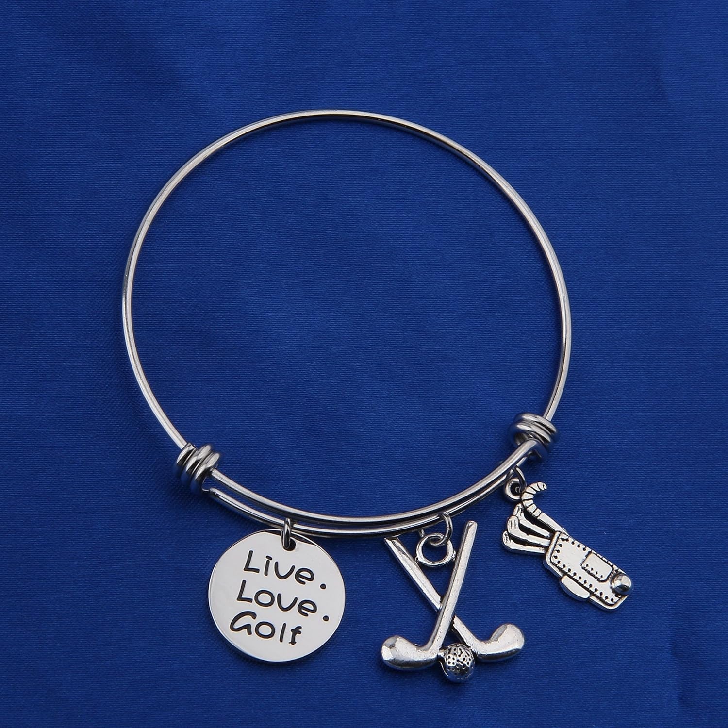 Live Love Golf Bracelet – Expandable Charm Golf Jewelry for Women - Bella Fils jewelry