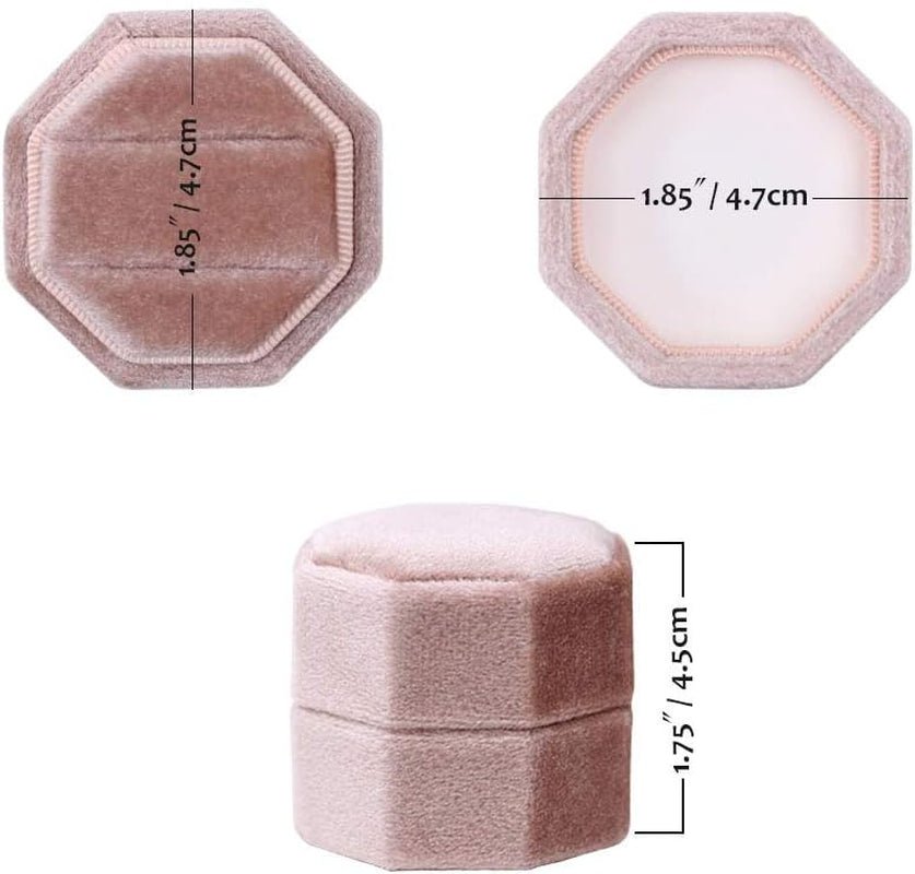 Luxury Velvet Ring Box – 2 Slot Bridal Photo Jewelry Box - Bella Fils jewelry