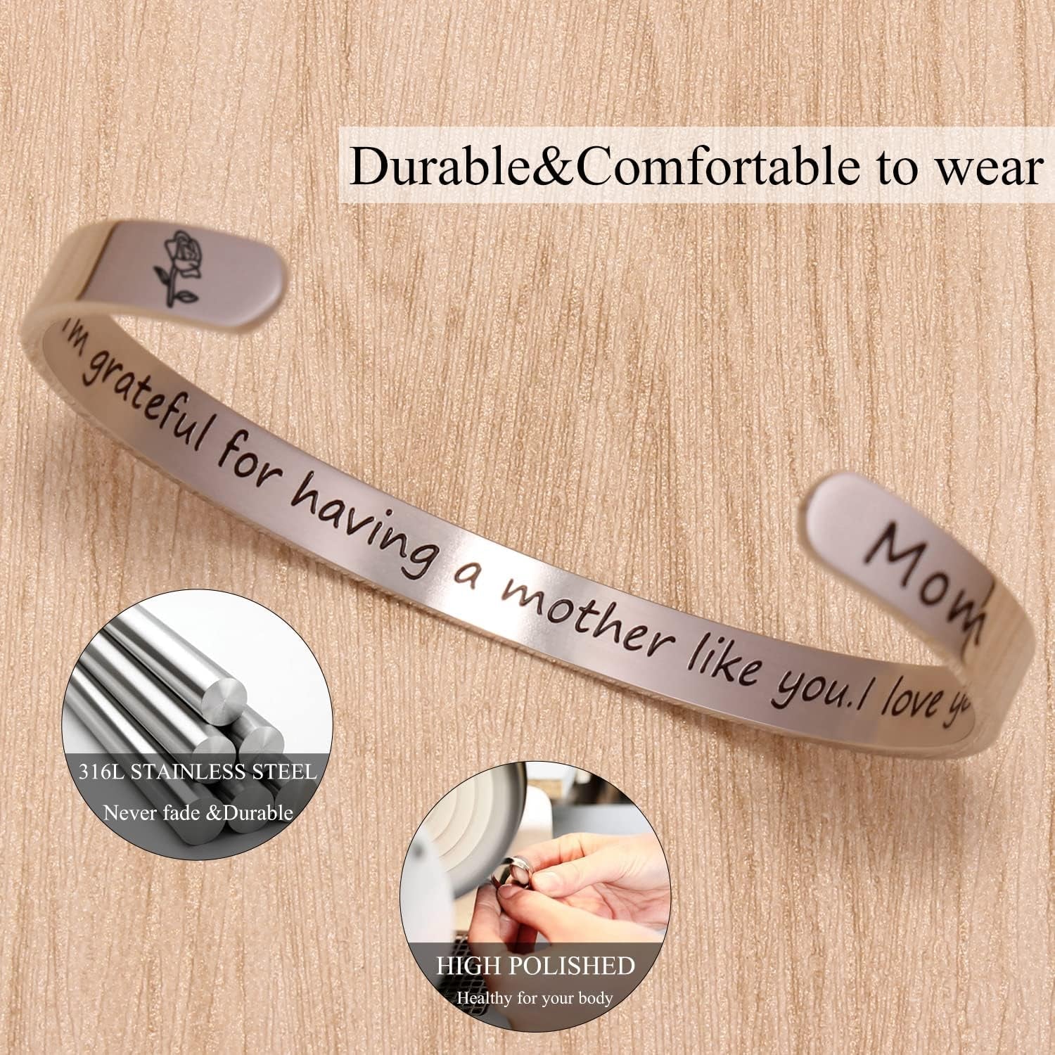 Mother’s Day Inspirational Bracelet – Gift for Women from Daughter - Bella Fils jewelry