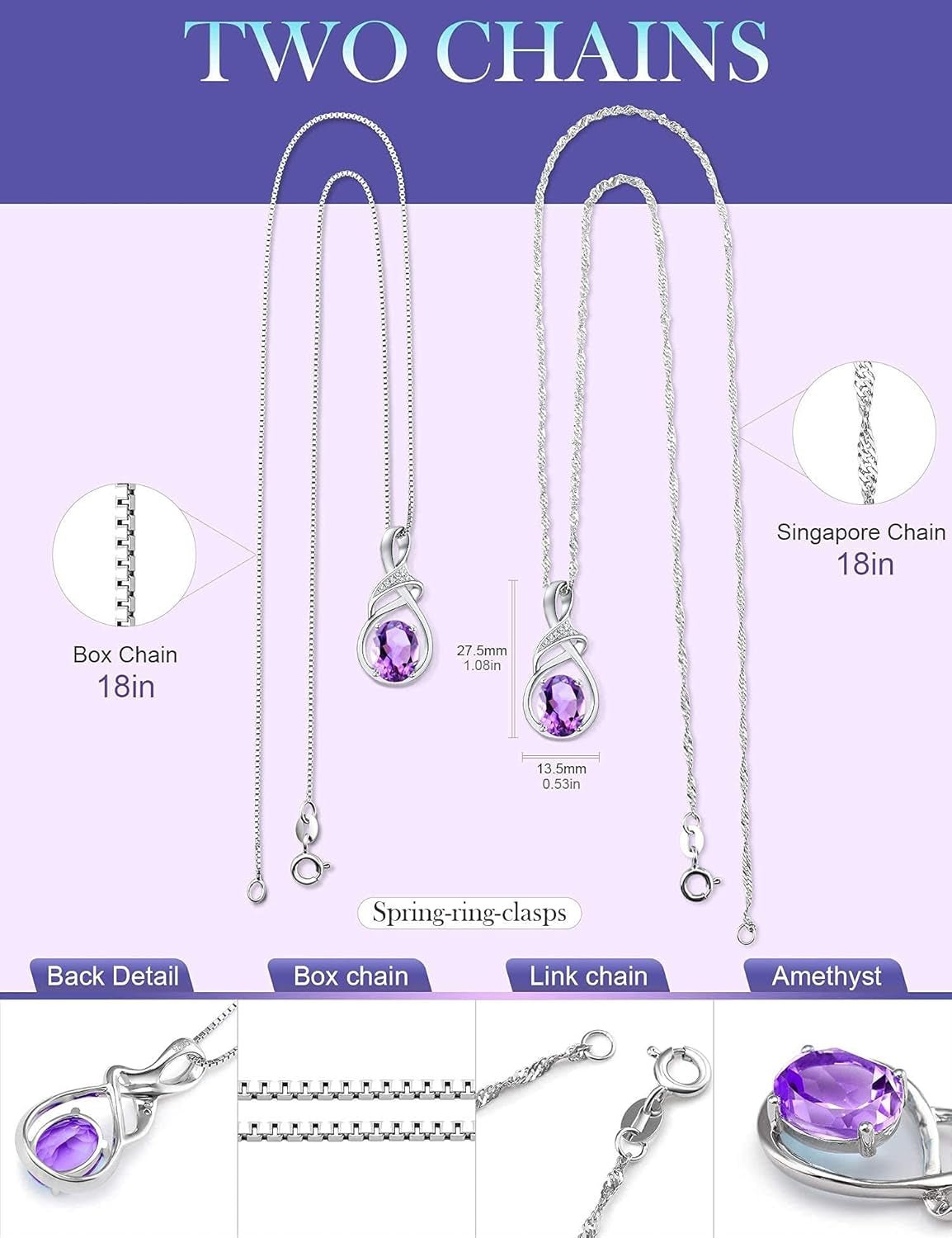 Natural Gemstone Necklace for Women – Fine Sterling Silver Jewelry - Bella Fils jewelry