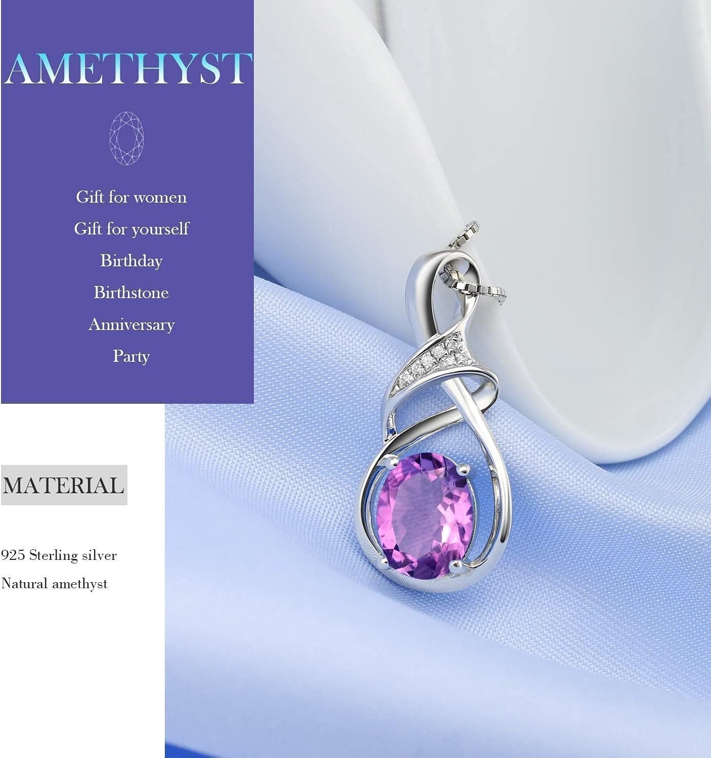 Natural Gemstone Necklace for Women – Fine Sterling Silver Jewelry - Bella Fils jewelry