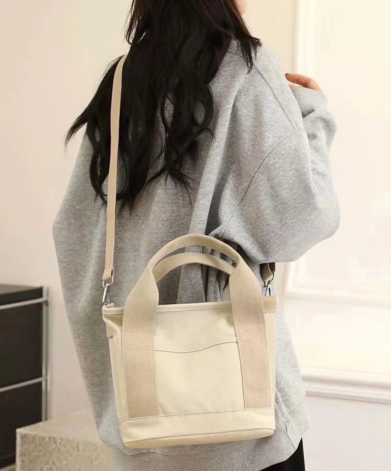 New Large Capacity Multi-Pocket Handbag Women'S Canvas Tote Purses Crossbody Bag Vintage Tote Bags for School - Bella Fils jewelry