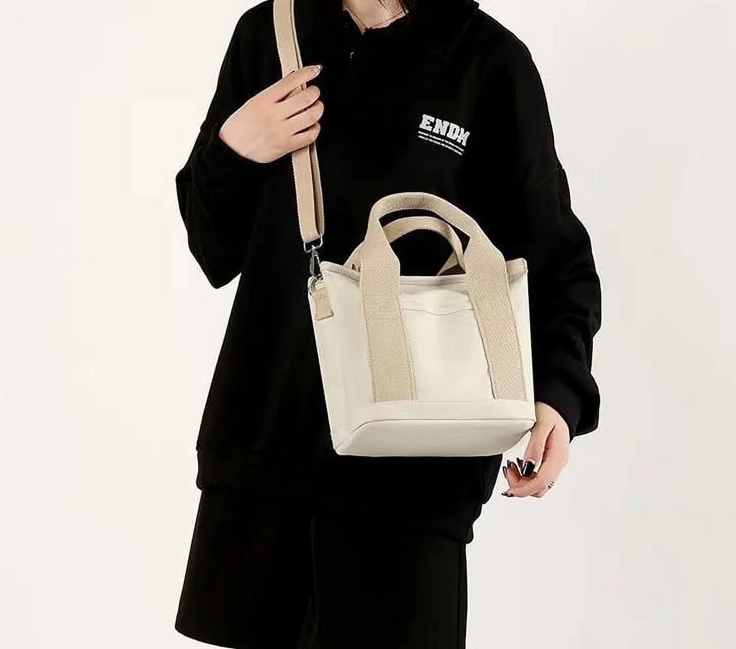 New Large Capacity Multi-Pocket Handbag Women'S Canvas Tote Purses Crossbody Bag Vintage Tote Bags for School - Bella Fils jewelry