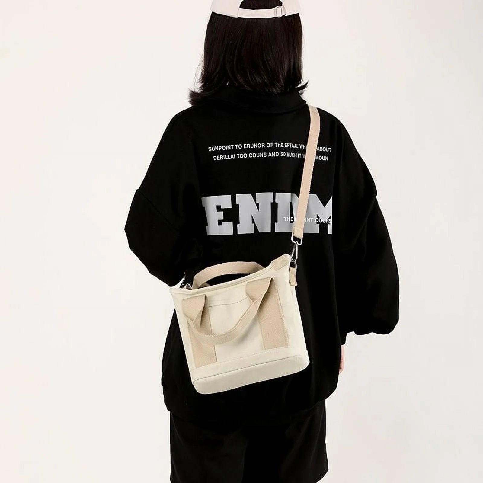 New Large Capacity Multi-Pocket Handbag Women'S Canvas Tote Purses Crossbody Bag Vintage Tote Bags for School - Bella Fils jewelry