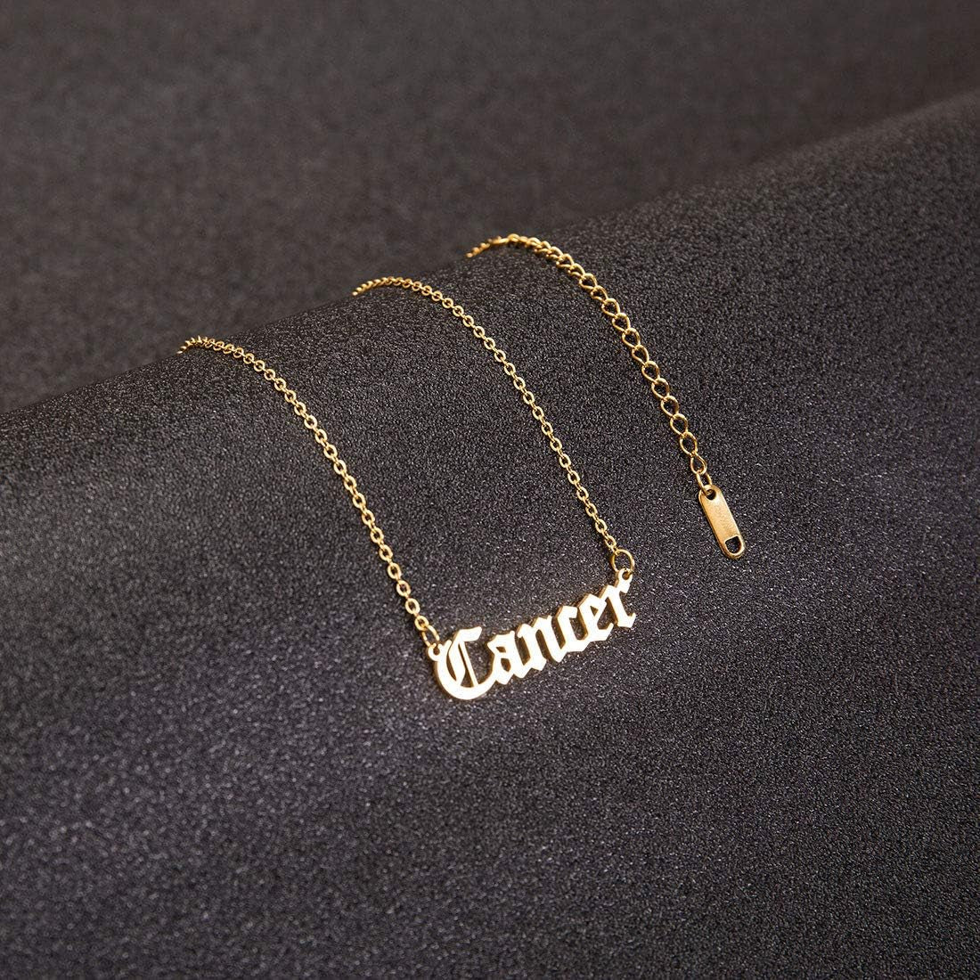 Old English Letter Cancer Necklace for Women Golden - Bella Fils jewelry