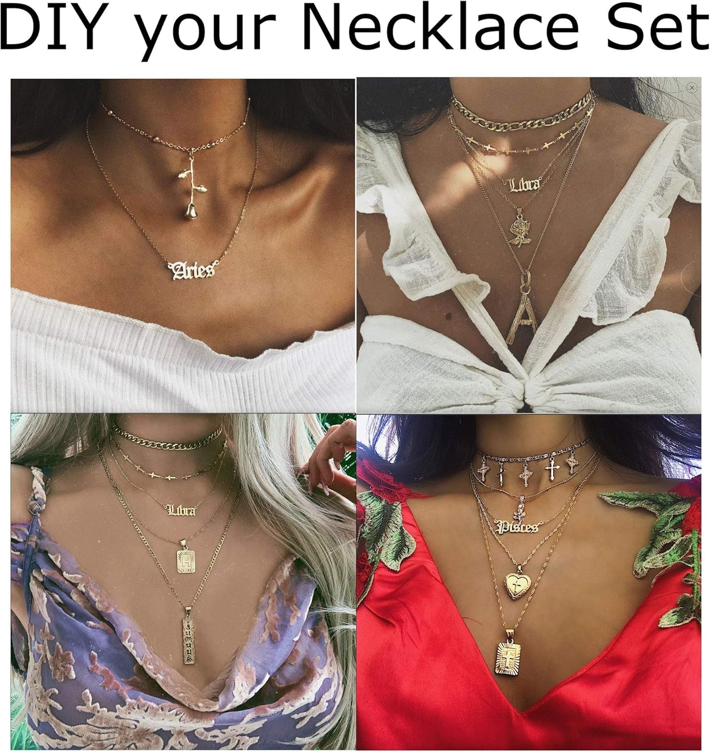 Old English Letter Cancer Necklace for Women Golden - Bella Fils jewelry