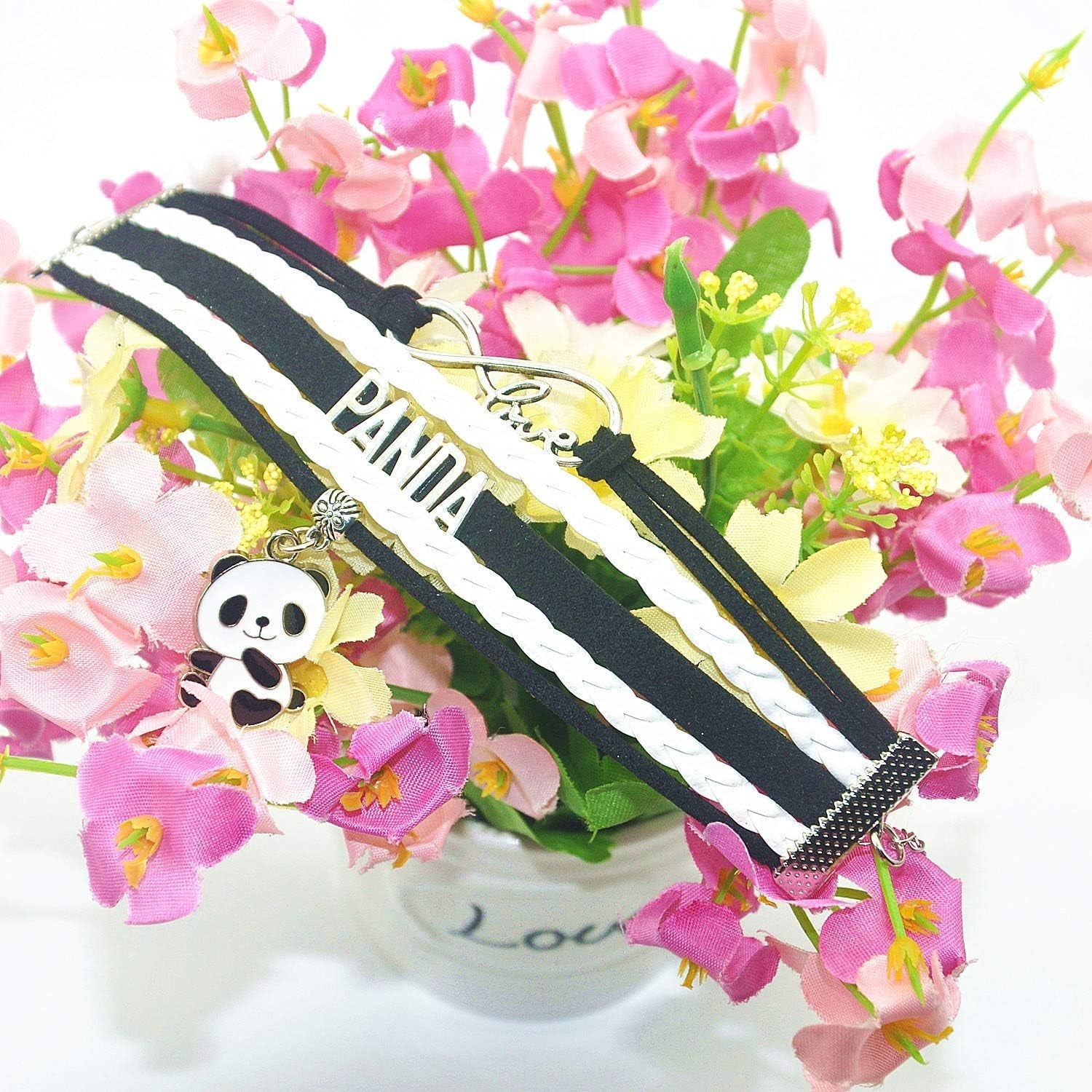 Panda Charm Bracelet - Infinity Love Design for Women Men Adult Panda Fans and Lovers - Bella Fils jewelry