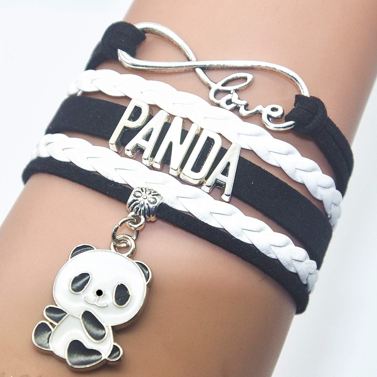 Panda Charm Bracelet - Infinity Love Design for Women Men Adult Panda Fans and Lovers - Bella Fils jewelry