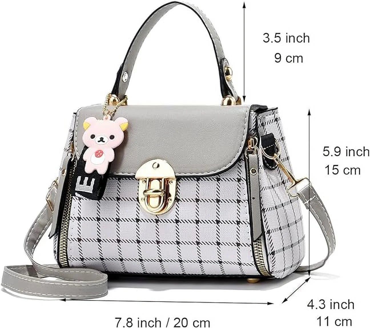 Small Purses and Handbags for Women Fashion Crossbody Bag Lightweight Shoulder Bag Plaid Pattern Satchel - Bella Fils jewelry
