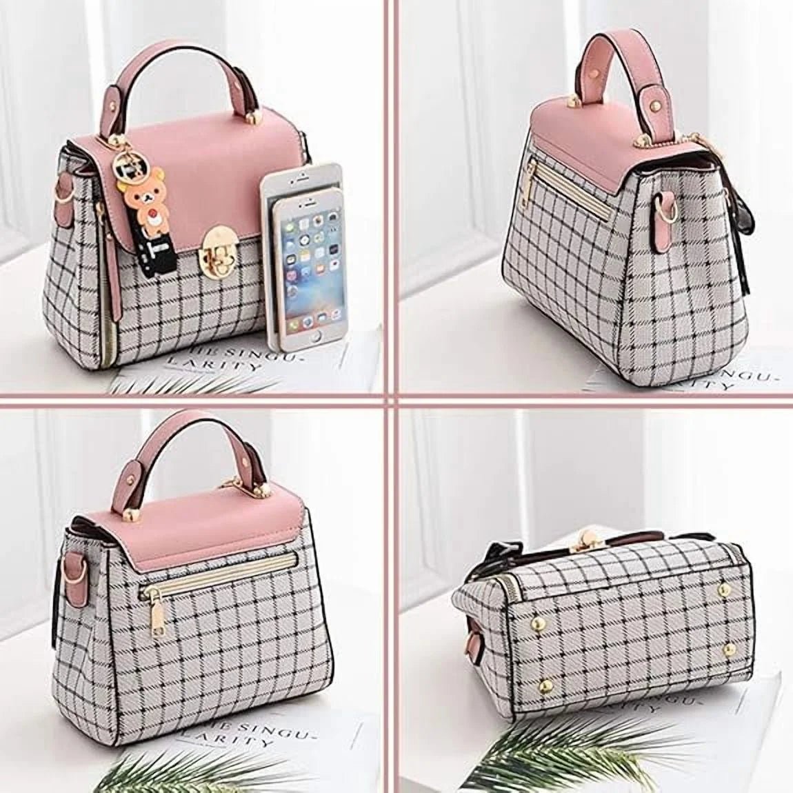 Small Purses and Handbags for Women Fashion Crossbody Bag Lightweight Shoulder Bag Plaid Pattern Satchel - Bella Fils jewelry